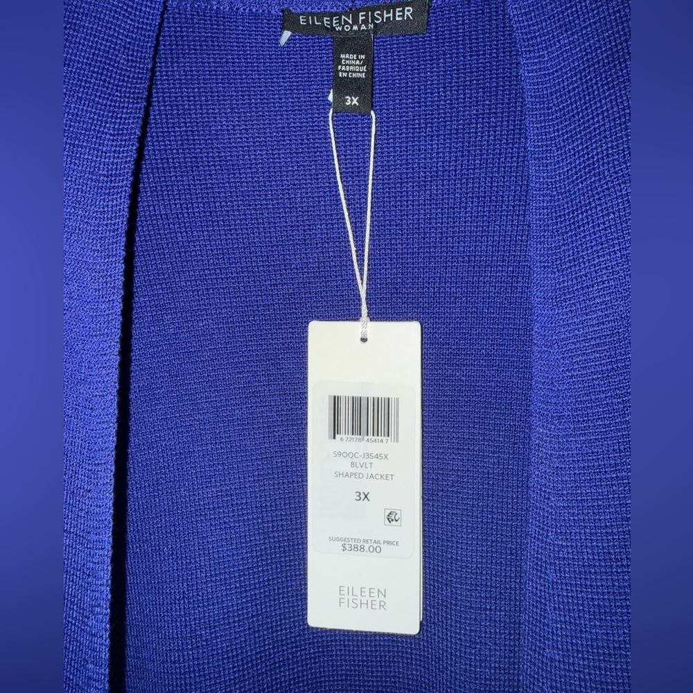 Eileen Fisher Shaped Sweater Jacket - Plus Size - Picture 2 of 5